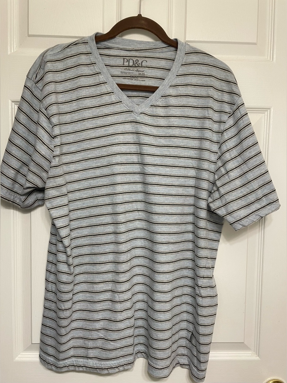 XXL PD&C V-Neck Short Sleeve Striped Jersey